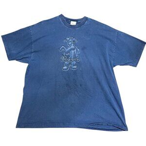 Vintage Disney Tigger Embroidered Shirt Size XXL Short Sleeves Blue Made In USA